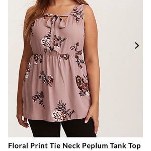 Floral necktie torrid top